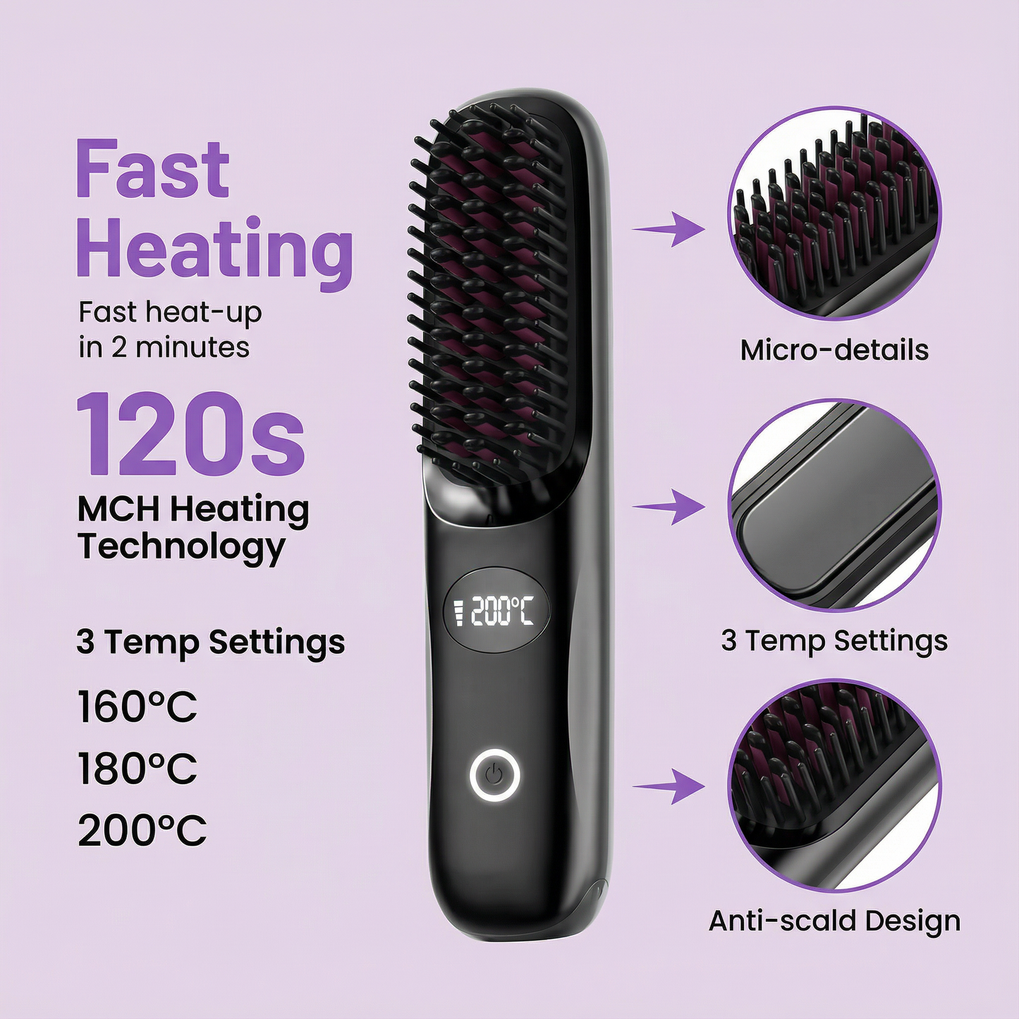 Ceramic Airflow Straightening Brush 2.0