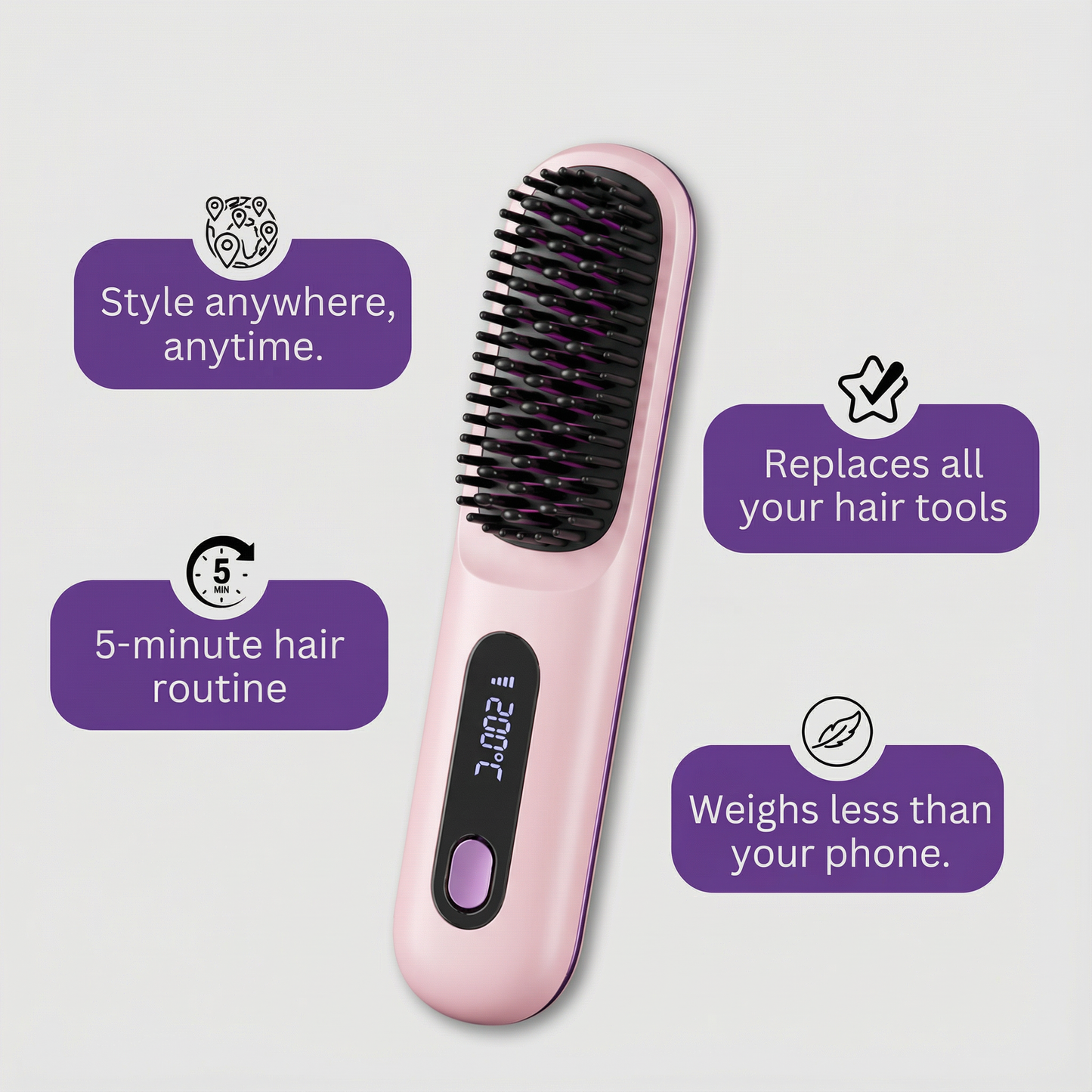 Ceramic Straightening Brush PRO+