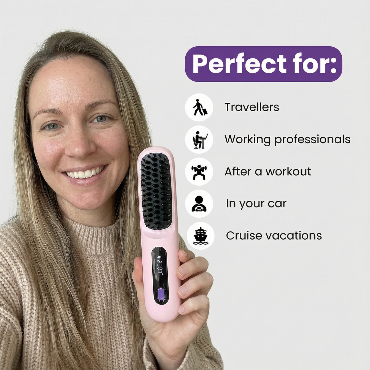 Ceramic Straightening Brush PRO+