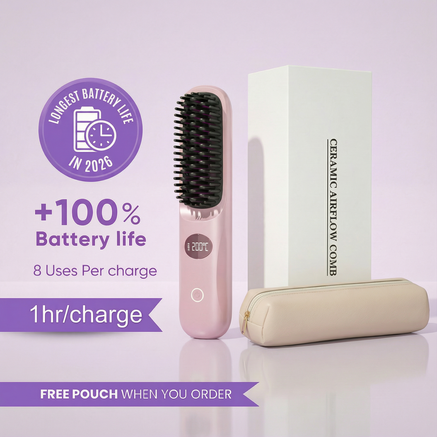 Ceramic Airflow Straightening Brush 2.0