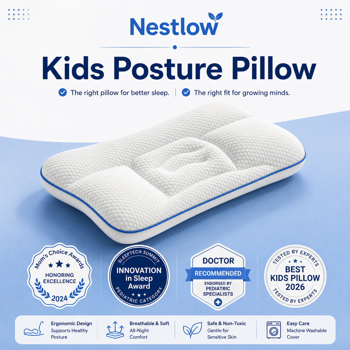 Nestlow Posture Kids Pillow